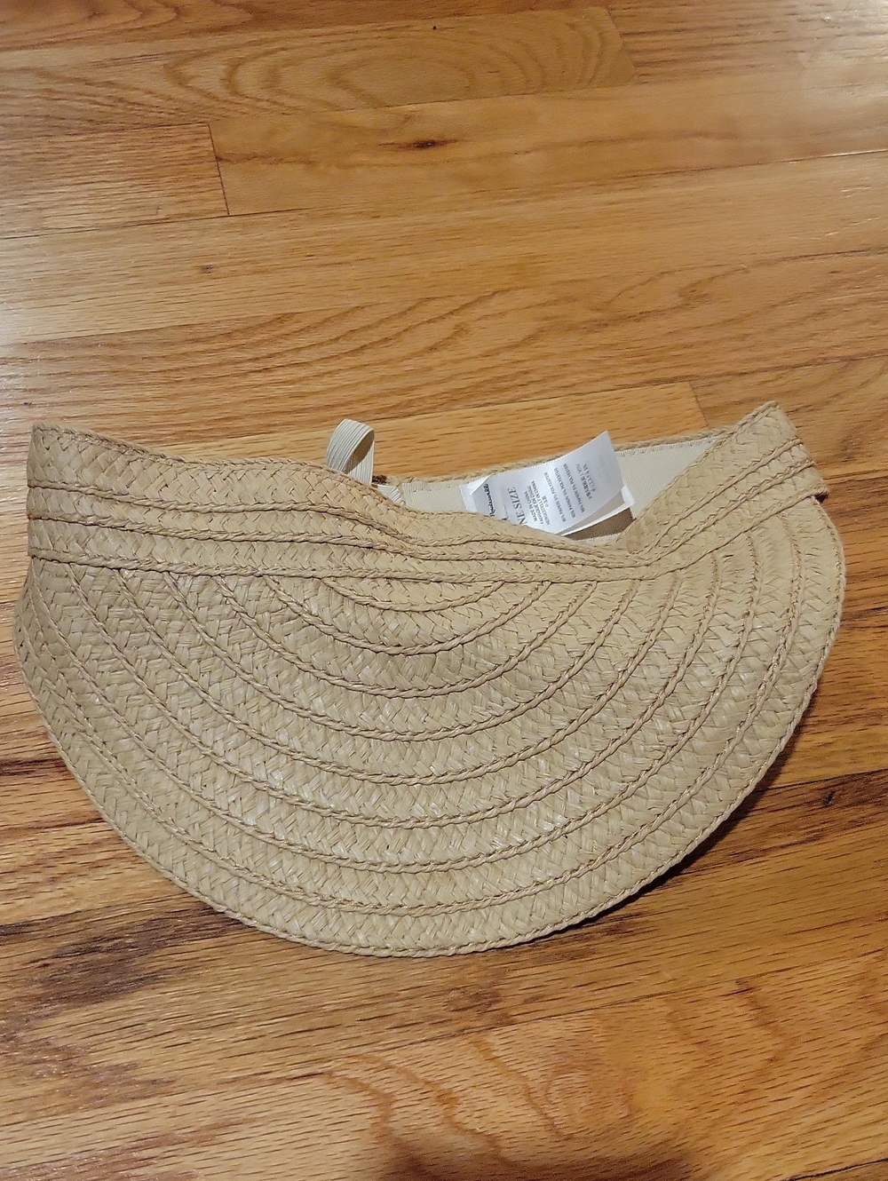 Madewell Adjustable Straw Visor in Natural Beige